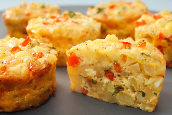 Collagen Goat Cheese and Sundried Tomato Mini Frittatas