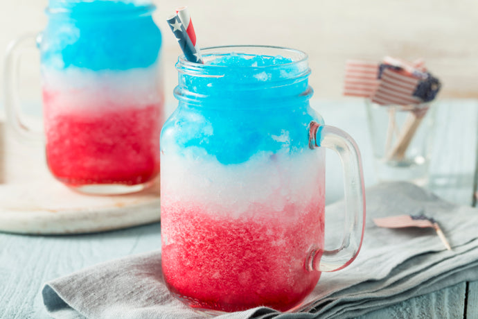 Red, White, and Blue Collagen Slushes Perfect for July 4th!
